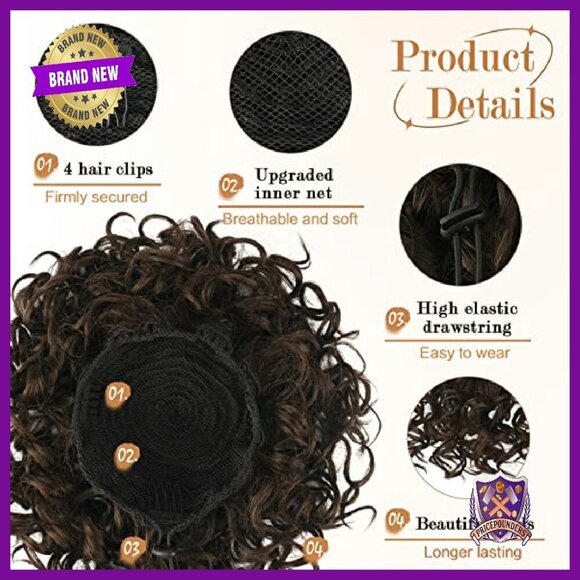 Synthetic Hair Bun Extension 80g Drawstring Ponytail for Thinning Hair main image 5